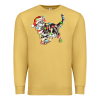 Antique Gold christmas american shorthair cat Premium Sweatshirt - LillyAllenDesigns