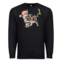 Black christmas american shorthair cat Premium Sweatshirt - LillyAllenDesigns
