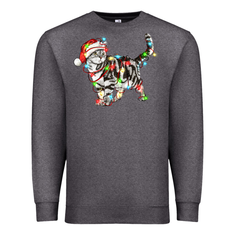 Christmas American Shorthair Cat Premium Sweatshirt by LillyAllenDesigns | Teevron