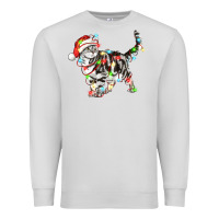 Dove Grey christmas american shorthair cat Premium Sweatshirt - LillyAllenDesigns