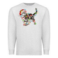 Oatmeal Heather christmas american shorthair cat Premium Sweatshirt - LillyAllenDesigns