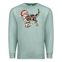 Seafoam christmas american shorthair cat Premium Sweatshirt - LillyAllenDesigns