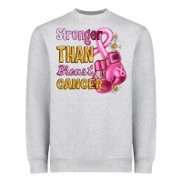 Heather Grey Stronger than breast cancer Heavyweight Sweatshirt - Artiststas