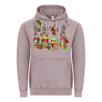 Vintage Zinc christmas skeleton coffee cups Vintage Hoodie - FaDigitalArtStudio
