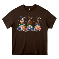 Chocolate Brown football gnomes Heavy Core Tee - Zillion Design Studio