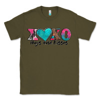Army Green xoxo hugs and kisses valentines day Classic Tee - AdoDesignShop