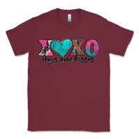 Burgundy xoxo hugs and kisses valentines day Classic Tee - AdoDesignShop