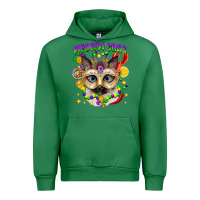 Emerald meowdi gras mardi gras cat Urban Hoodie - CowGirlArtShop