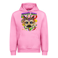 Fuchsia Pink meowdi gras mardi gras cat Urban Hoodie - CowGirlArtShop