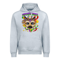 Heather Grey meowdi gras mardi gras cat Urban Hoodie - CowGirlArtShop