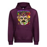 Mauve Wine meowdi gras mardi gras cat Urban Hoodie - CowGirlArtShop