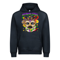Navy meowdi gras mardi gras cat Urban Hoodie - CowGirlArtShop
