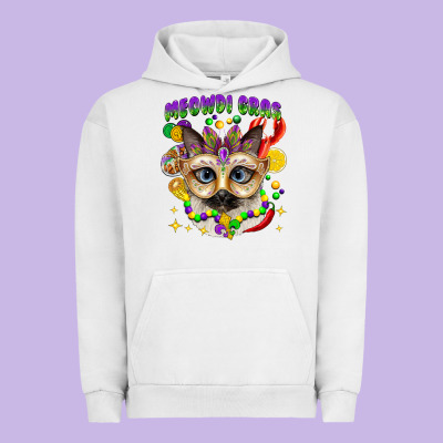 Meowdi Gras Mardi Gras Cat Urban Hoodie Designed By Cowgirlartshop