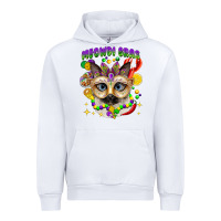 White meowdi gras mardi gras cat Urban Hoodie - CowGirlArtShop