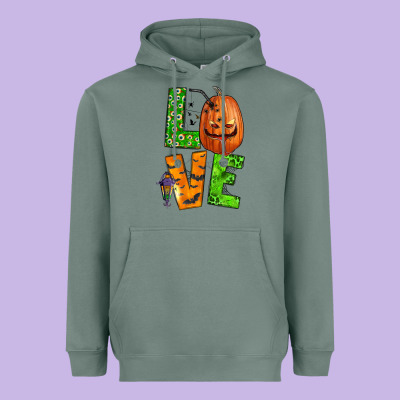 Love Halloween Heavyweight Hoodie Designed By Bundleandbundleshop
