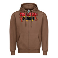 Chestnut crawfish junkie Zipper Hoodie - MaliasSmallBusiness