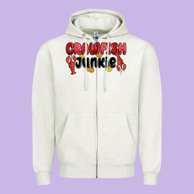 Crawfish Junkie Zipper Hoodie Designed By Maliassmallbusiness