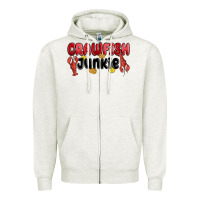 Oatmeal Heather crawfish junkie Zipper Hoodie - MaliasSmallBusiness