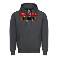 Smoke crawfish junkie Zipper Hoodie - MaliasSmallBusiness