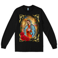 Black our lady of guadalupe frame Long Sleeve Tee - BarkalooDesign