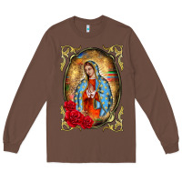 Chestnut our lady of guadalupe frame Long Sleeve Tee - BarkalooDesign