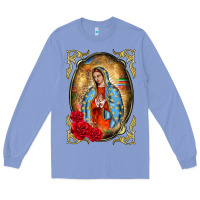 Colony Blue our lady of guadalupe frame Long Sleeve Tee - BarkalooDesign