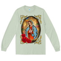 Matcha our lady of guadalupe frame Long Sleeve Tee - BarkalooDesign
