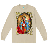 Mushroom our lady of guadalupe frame Long Sleeve Tee - BarkalooDesign