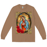 Toasted Coconut our lady of guadalupe frame Long Sleeve Tee - BarkalooDesign
