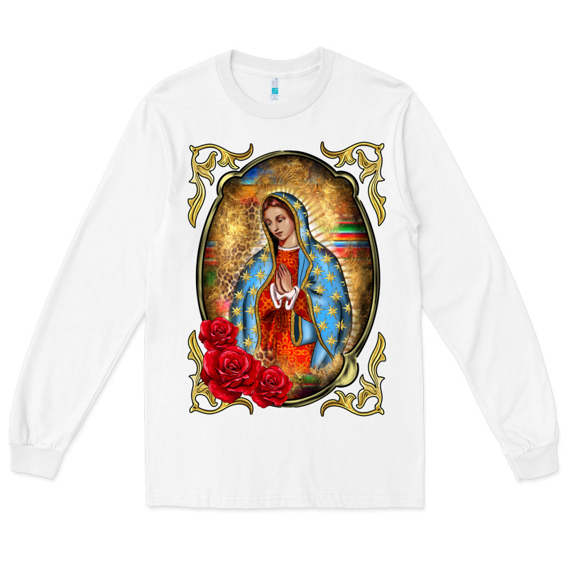 Our Lady Of Guadalupe Frame Long Sleeve Tee by BarkalooDesign | Teevron