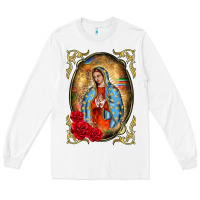 White our lady of guadalupe frame Long Sleeve Tee - BarkalooDesign