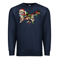 Navy christmas christmas maine coon cat cat Premium Sweatshirt - LillyAllenDesigns