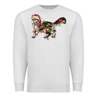 Oatmeal Heather christmas christmas maine coon cat cat Premium Sweatshirt - LillyAllenDesigns