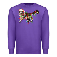 Purple christmas christmas maine coon cat cat Premium Sweatshirt - LillyAllenDesigns