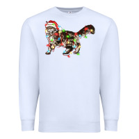 White christmas christmas maine coon cat cat Premium Sweatshirt - LillyAllenDesigns
