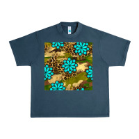 Midnight Navy camouflage leopard gemstone seamless pattern Urban Heavy Tee - BundleAndBundleShop