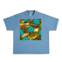 Pebble Blue camouflage leopard gemstone seamless pattern Urban Heavy Tee - BundleAndBundleShop