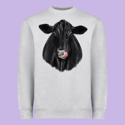 Black Angus Heavyweight Sweatshirt Designed By Jahusdesignshop