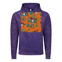 Cloud Purple western cross and bull skull seamless pattern Vintage Hoodie - HRA Design Shop