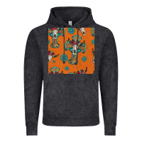 Vintage Black western cross and bull skull seamless pattern Vintage Hoodie - HRA Design Shop