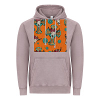 Vintage Zinc western cross and bull skull seamless pattern Vintage Hoodie - HRA Design Shop