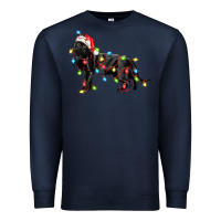Navy christmas bombay cat Premium Sweatshirt - LillyAllenDesigns