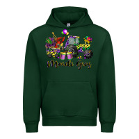 Forest Green mardi gras tractor Urban Hoodie - CowGirlArtShop
