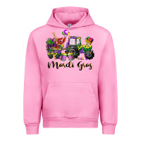 Fuchsia Pink mardi gras tractor Urban Hoodie - CowGirlArtShop