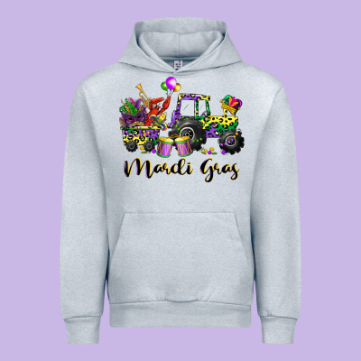 Mardi Gras Tractor Urban Hoodie Designed By Cowgirlartshop