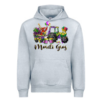 Heather Grey mardi gras tractor Urban Hoodie - CowGirlArtShop