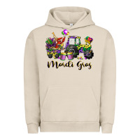 Pigment French Oak mardi gras tractor Urban Hoodie - CowGirlArtShop