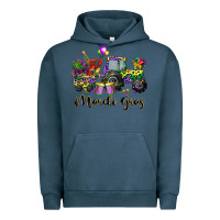 Pigment Midnight Navy mardi gras tractor Urban Hoodie - CowGirlArtShop