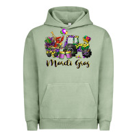 Pigment Oil Green mardi gras tractor Urban Hoodie - CowGirlArtShop