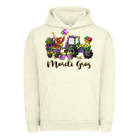Pigment Pistachio mardi gras tractor Urban Hoodie - CowGirlArtShop